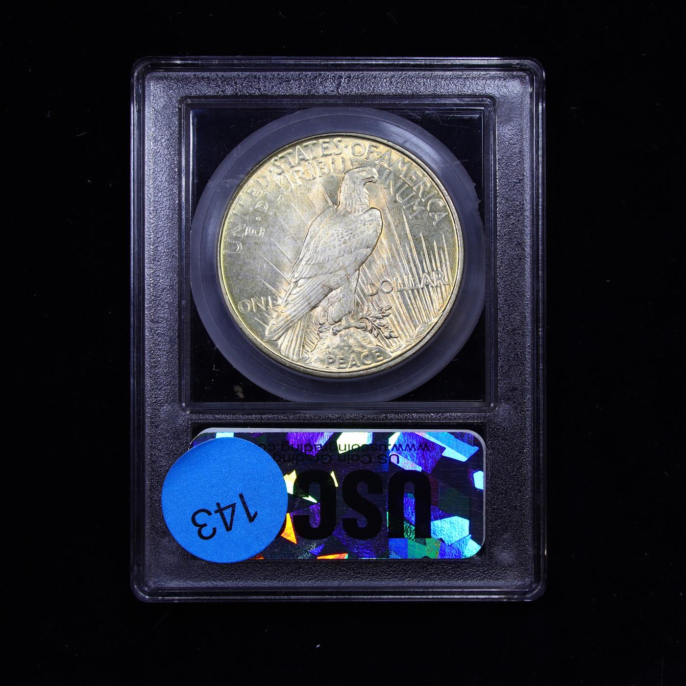 *HIGHLIGHT OF NIGHT* 1927-d Top 50 Vam 2 DDO Peace Dollar $1 Graded GEM Unc By USCG (fc)