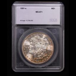 ***Auction Highlight*** 1881-s Morgan Dollar $1 Graded ms67+ By SEGS (fc)