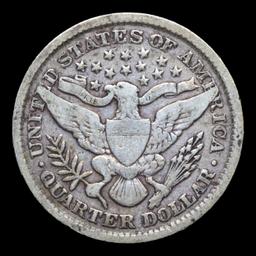 1899-p Barber Quarter 25c Grades vf+