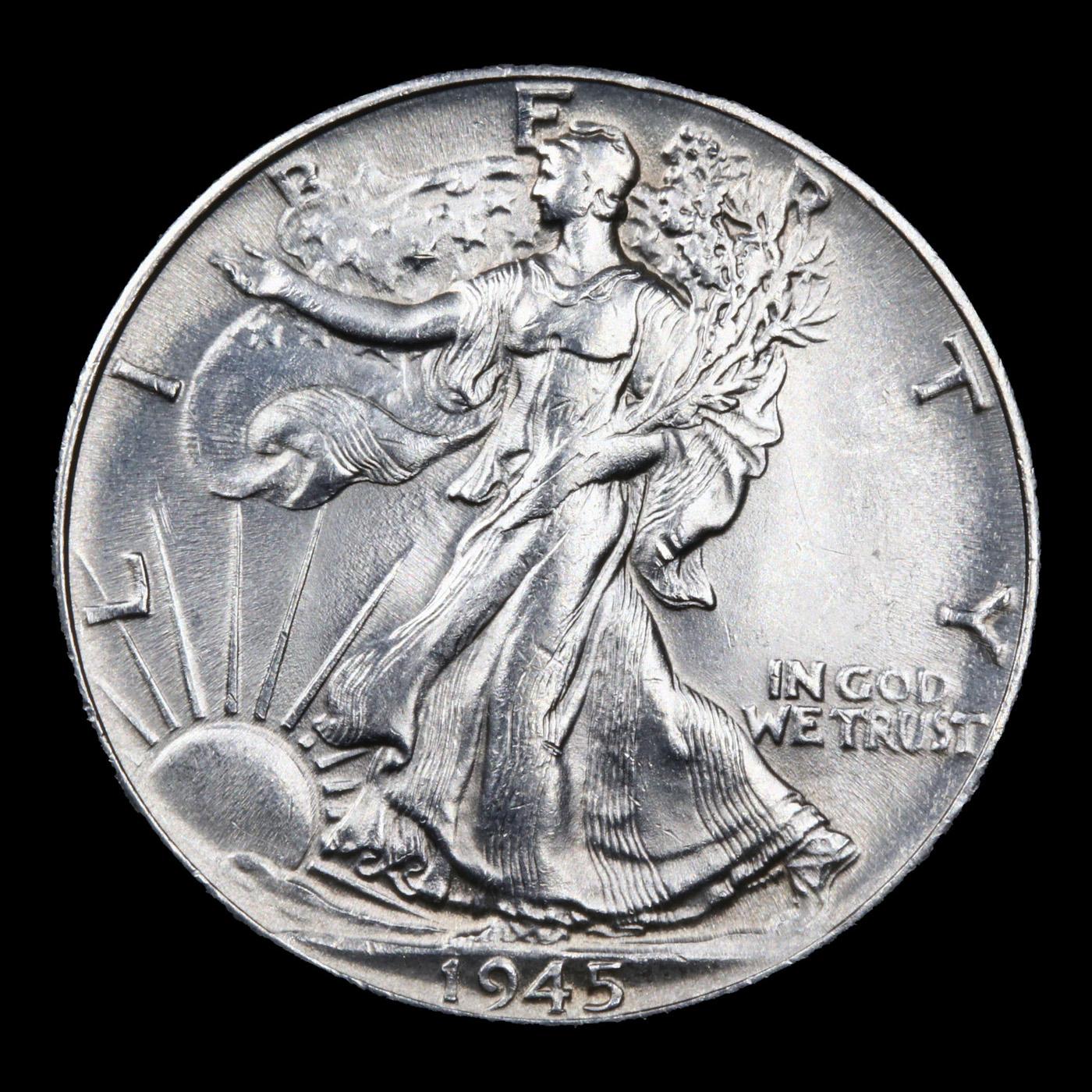 1945-p Walking Liberty Half Dollar 50c Grades Choice Unc