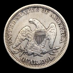 1862-p Seated Liberty Quarter 25c Grades vf++