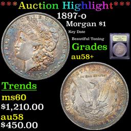 ***Auction Highlight*** 1897-o Morgan Dollar $1 Graded Choice AU/BU Slider+ By USCG (fc)