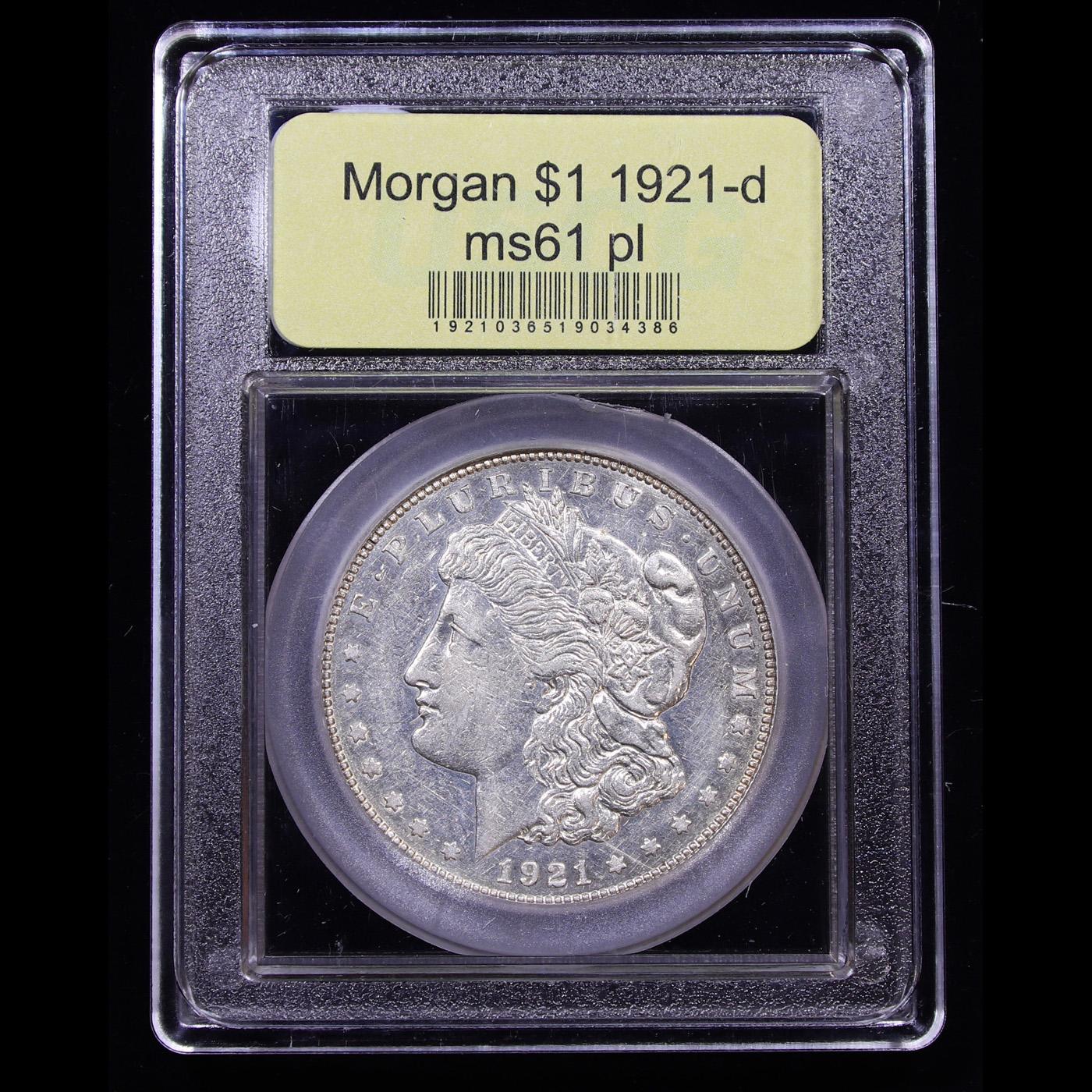 ***Auction Highlight*** 1921-d Morgan Dollar $1 Graded Unc+ PL By USCG (fc)