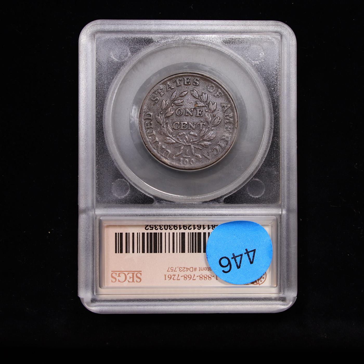***Auction Highlight*** 1798 S-169 R3 Draped Bust Large Cent 1c Graded au53 details By SEGS (fc)
