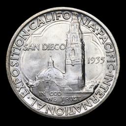 ***Auction Highlight*** 1935-s San Diego Old Commem Half Dollar 50c Graded ms68 By SEGS (fc)