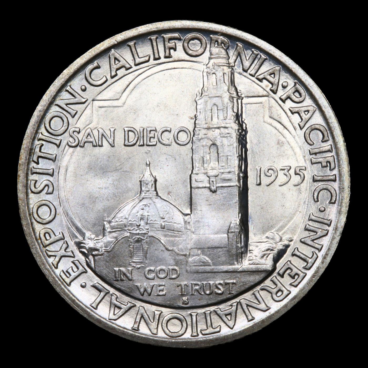 ***Auction Highlight*** 1935-s San Diego Old Commem Half Dollar 50c Graded ms68 By SEGS (fc)
