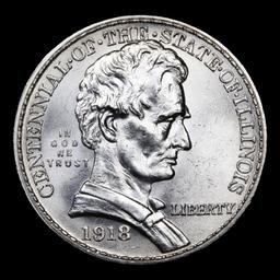 1918 Lincoln Old Commem Half Dollar 50c Grades Choice Unc