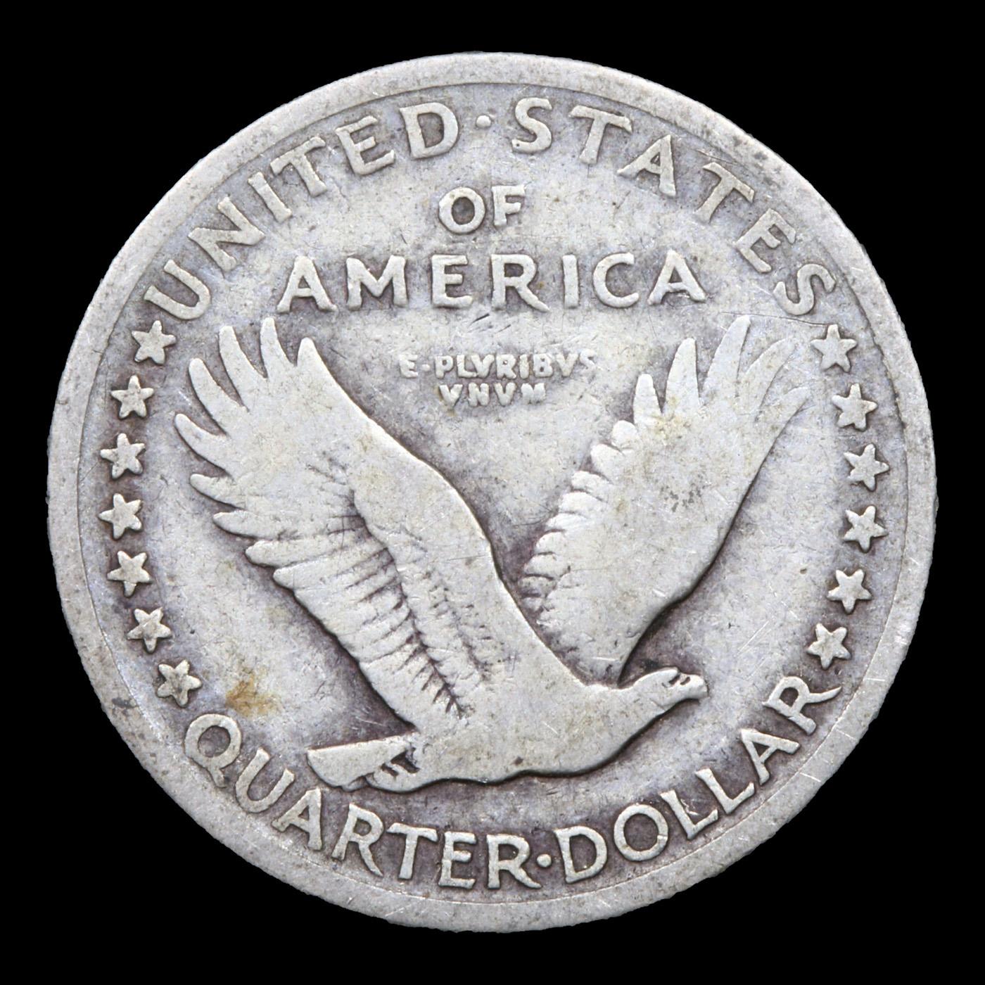 1917-p Ty I Standing Liberty Quarter 25c Grades vg+