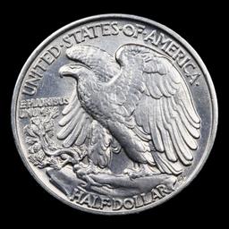 1942-p Walking Liberty Half Dollar 50c Grades Choice Unc