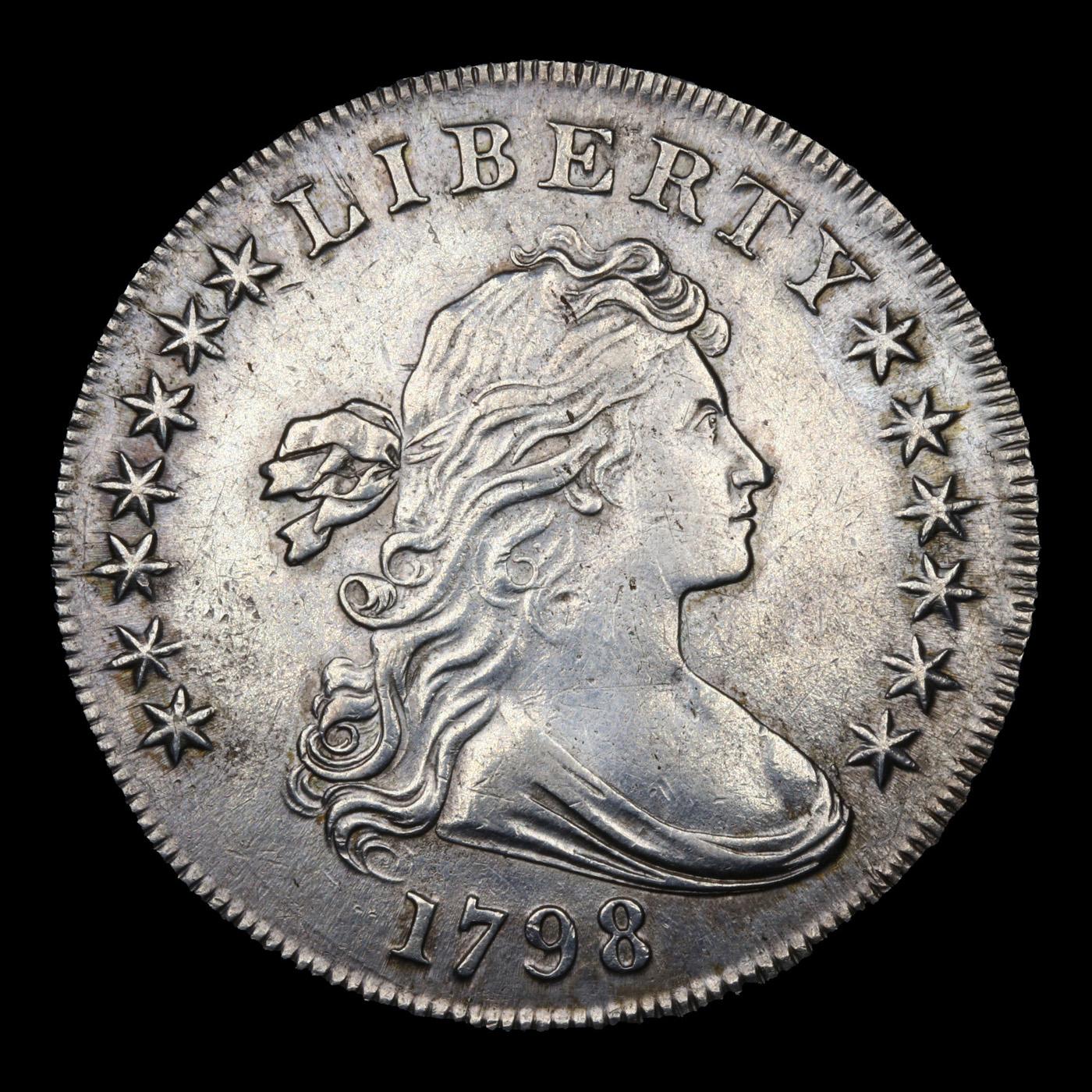 *HIGHLIGHT OF ENTIRE AUCTION* 1798 10 Arrows BB-108 Draped Bust $1 Graded au58+ Details By SEGS (fc)