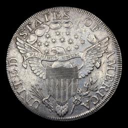 *HIGHLIGHT OF ENTIRE AUCTION* 1798 10 Arrows BB-108 Draped Bust $1 Graded au58+ Details By SEGS (fc)