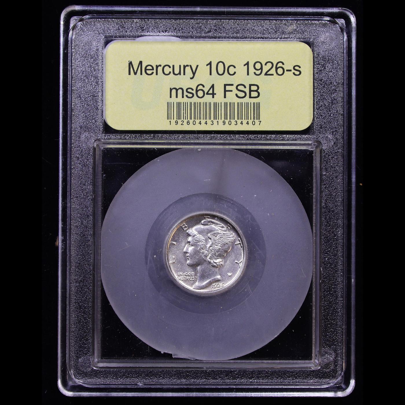 ***Auction Highlight*** 1926-s Mercury Dime 10c Graded Choice Unc FSB By USCG (fc)