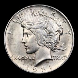 ***Auction Highlight*** 1921-p Peace Dollar $1 Graded Select+ Unc By USCG (fc)