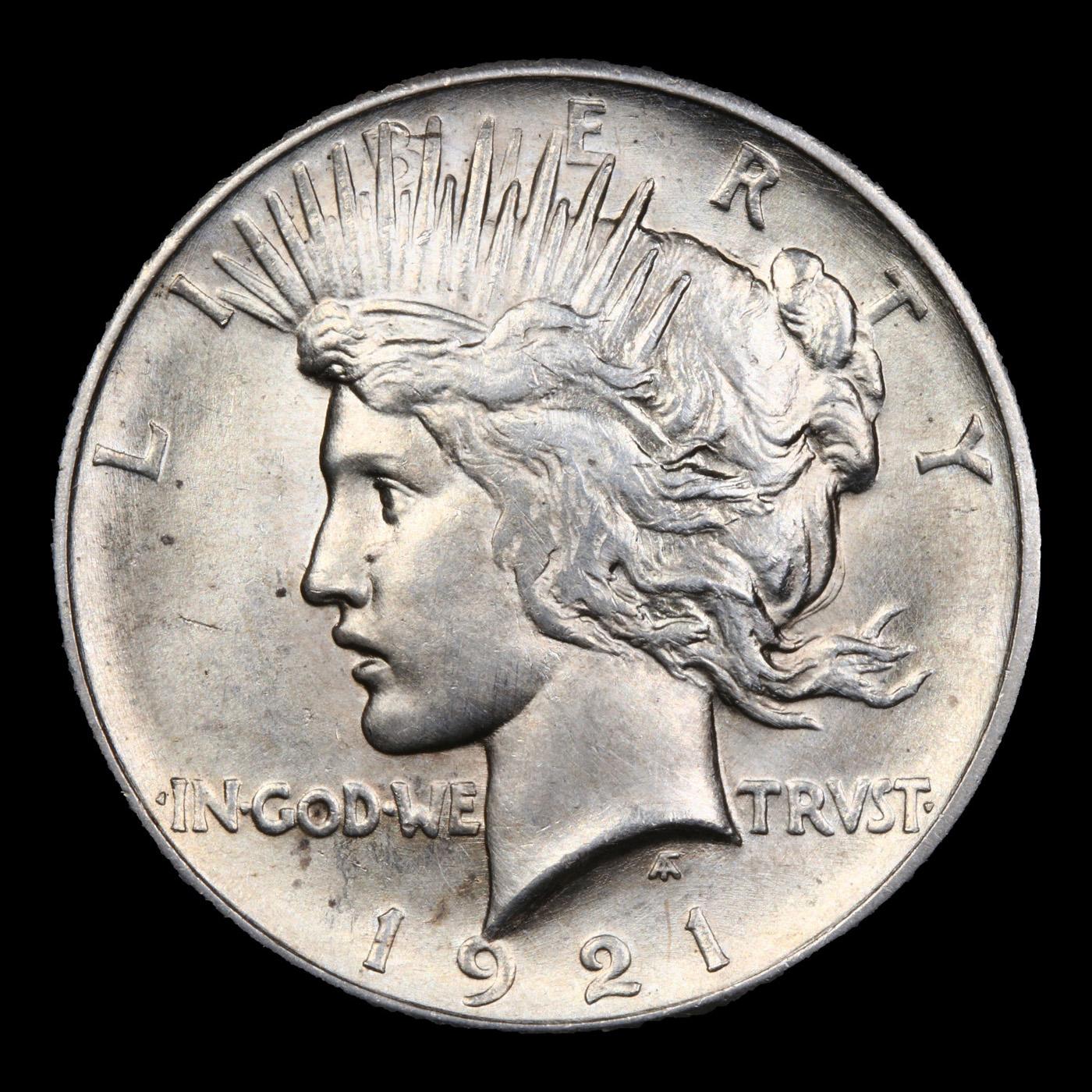 ***Auction Highlight*** 1921-p Peace Dollar $1 Graded Select+ Unc By USCG (fc)
