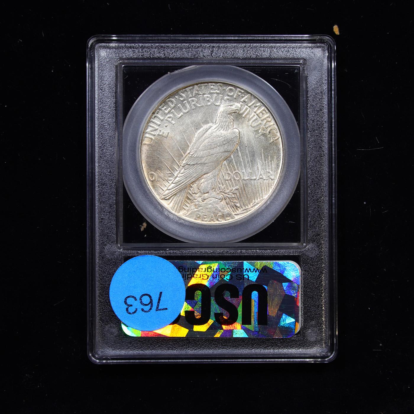 ***Auction Highlight*** 1921-p Peace Dollar $1 Graded Select+ Unc By USCG (fc)
