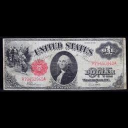 1917 $1 Large Size Legal Tender, Signatures of Spellman & White, FR39  Grades vf++