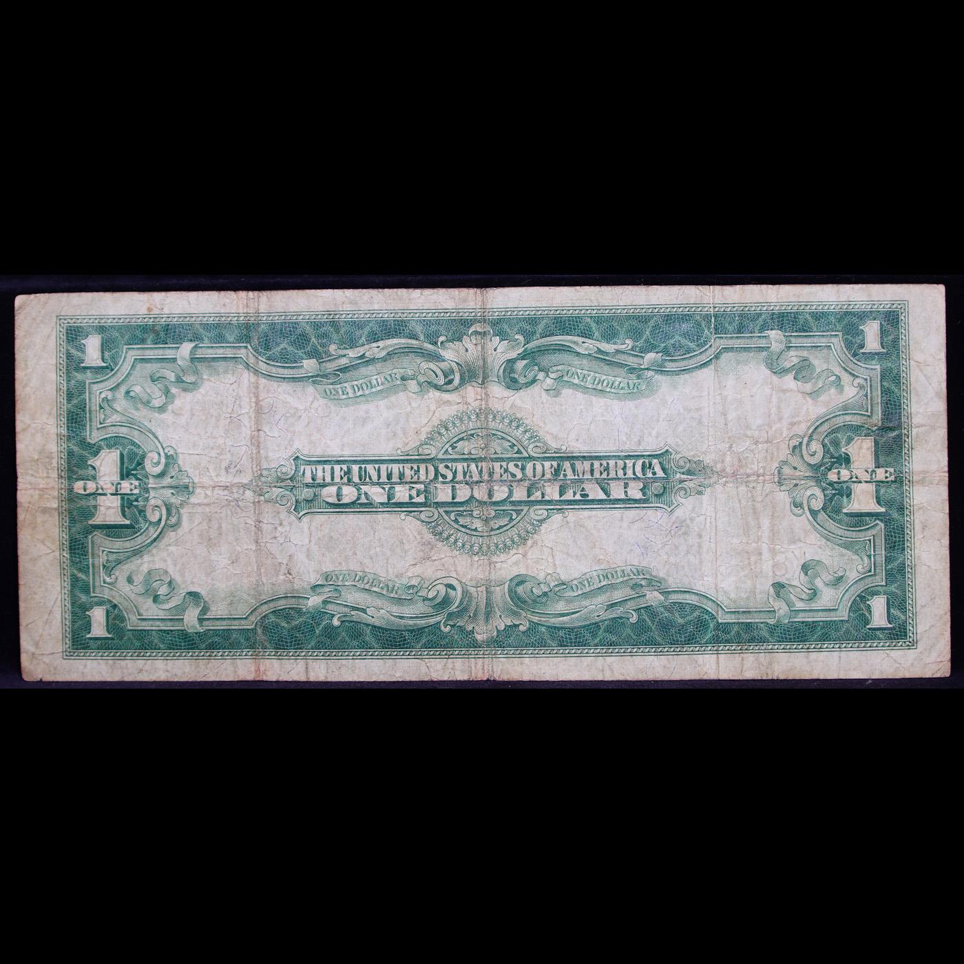 1923 $1 large size Blue Seal Silver Certificate, Fr-237 Signatures of Speelman & White Grades vf+