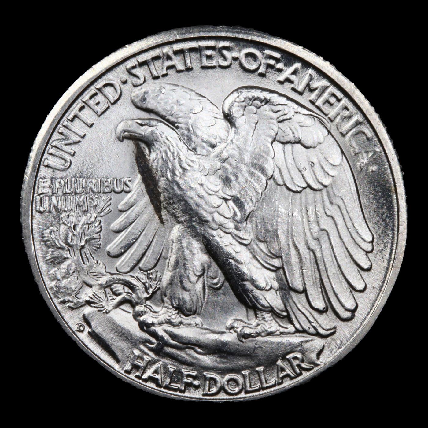 1945-d Walking Liberty Half Dollar 50c Grades GEM+ Unc