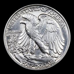 1945-p Walking Liberty Half Dollar 50c Grades Choice+ Unc