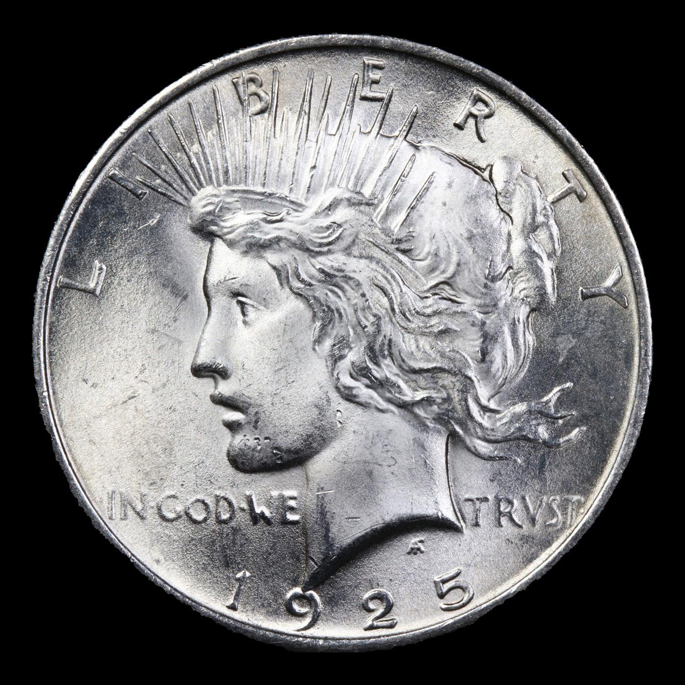 1925-p Peace Dollar $1 Graded GEM+ Unc