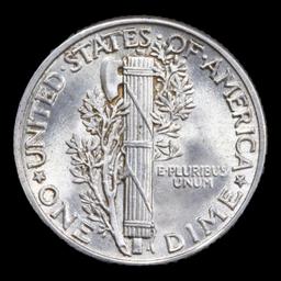 1935-p Mercury Dime 10c Graded GEM+ FSB