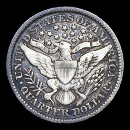 1892-p Barber Quarter 25c Graded vf+