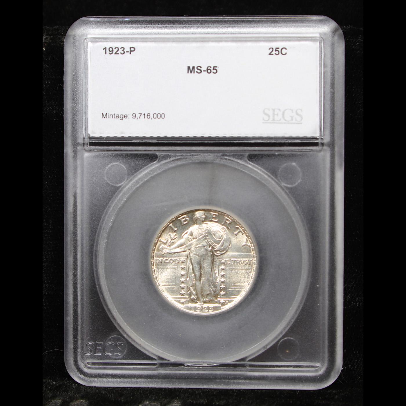 ***Auction Highlight*** 1923-p Standing Liberty Quarter 25c Graded ms65 By SEGS (fc)