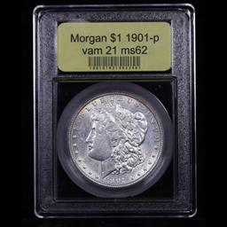 ***Auction Highlight*** 1901-p vam 21 I3 R5 Morgan Dollar $1 Graded Select Unc By USCG (fc)