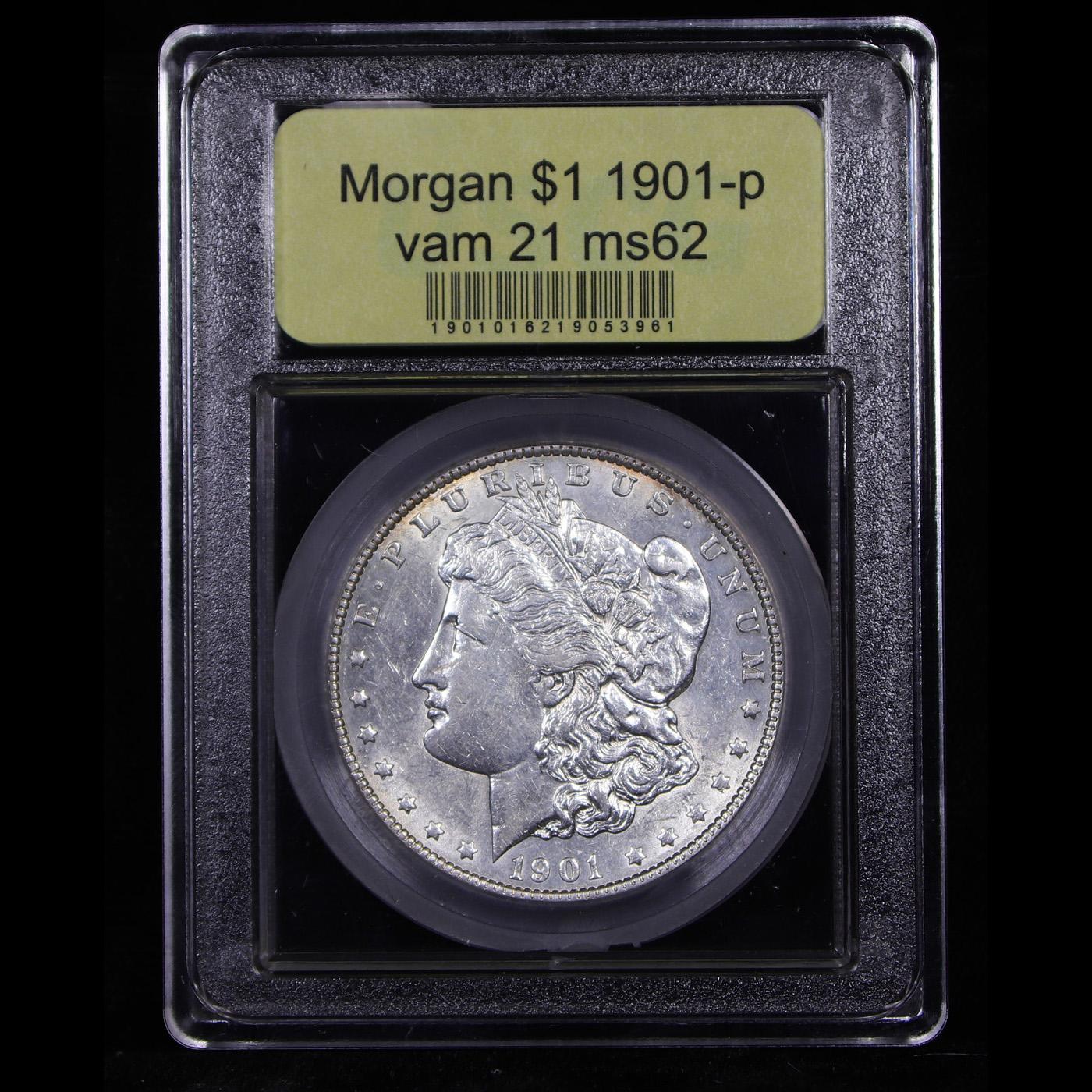 ***Auction Highlight*** 1901-p vam 21 I3 R5 Morgan Dollar $1 Graded Select Unc By USCG (fc)