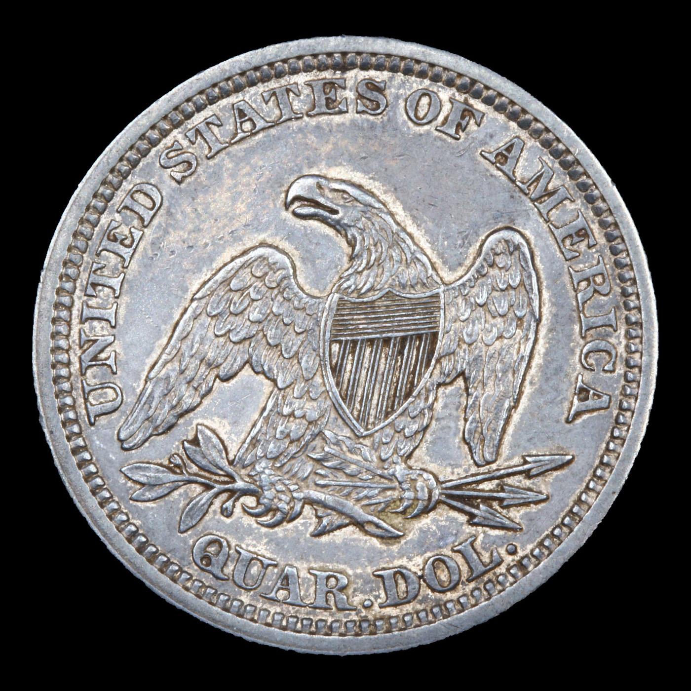 1862-p Seated Liberty Quarter 25c Graded Choice AU/BU Slider