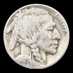 1925-s Buffalo Nickel 5c Graded f+