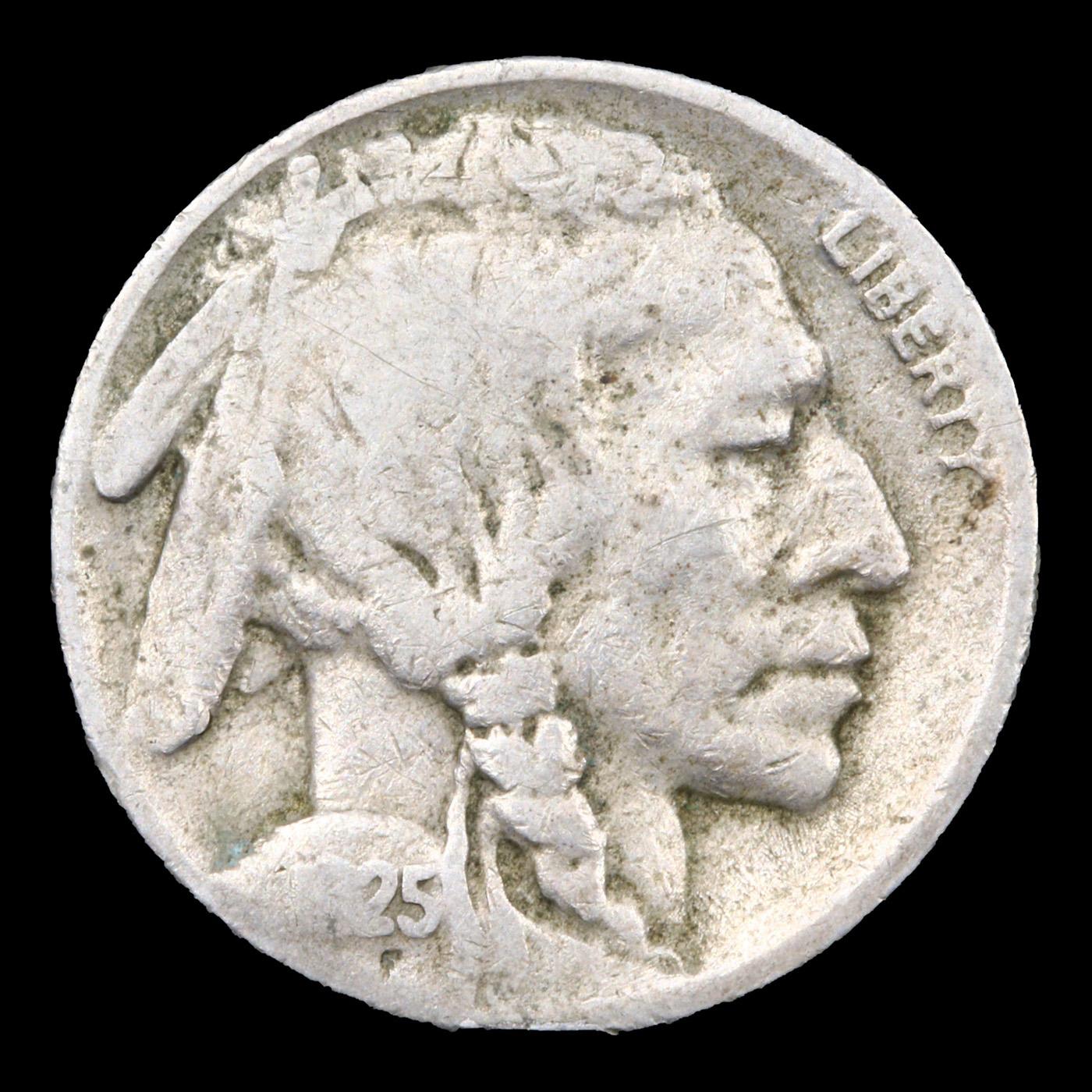 1925-s Buffalo Nickel 5c Graded f+