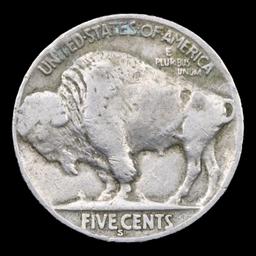 1925-s Buffalo Nickel 5c Graded f+