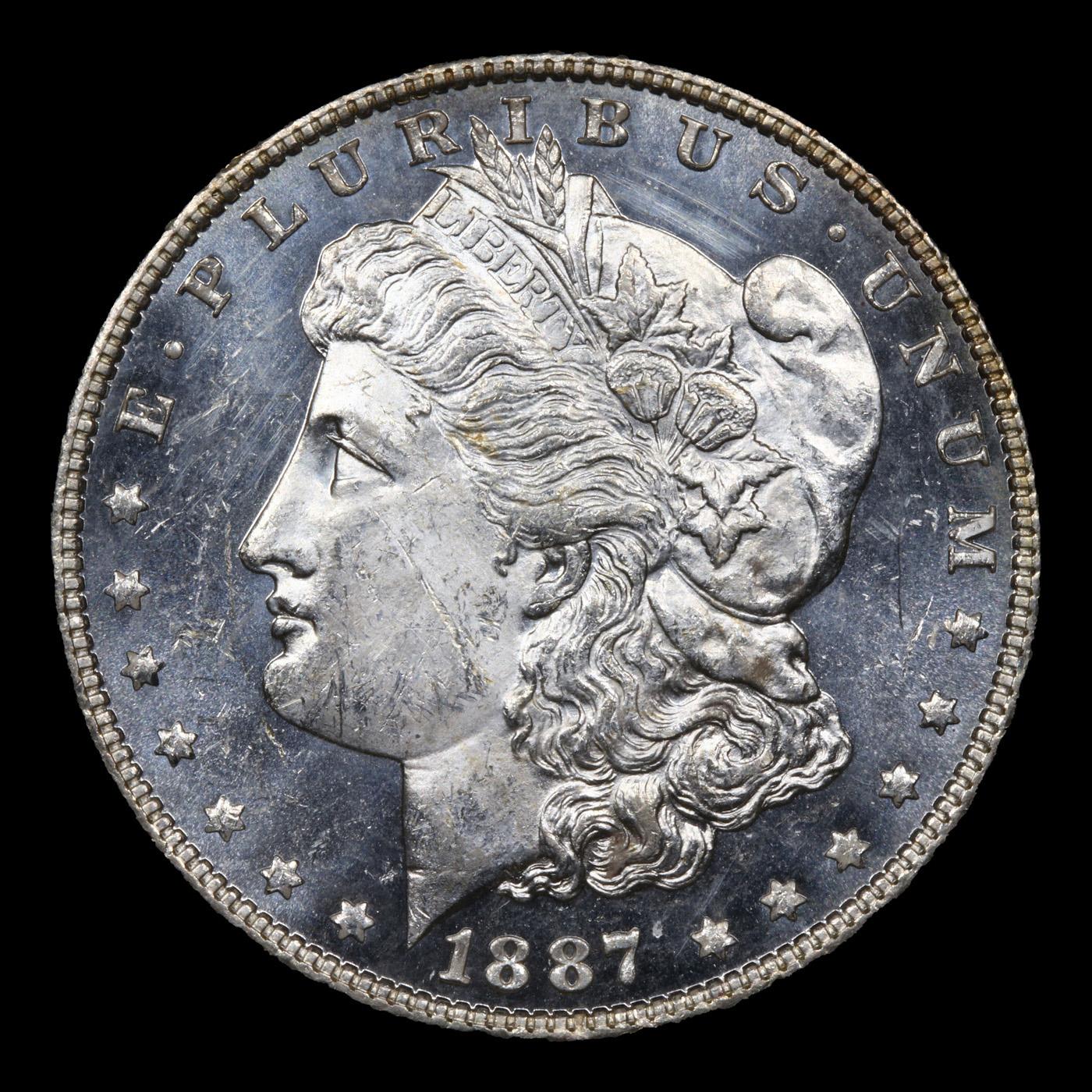 1887-p Morgan Dollar $1 Graded Select Unc+ DMPL