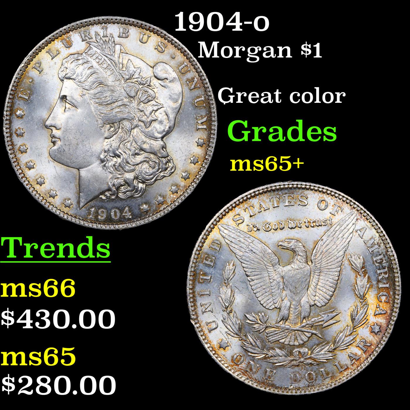 1904-o Morgan Dollar $1 Graded GEM+ Unc