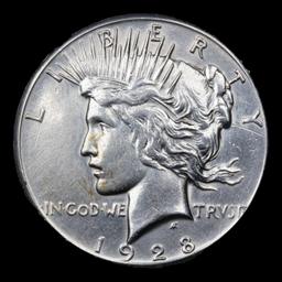 1928-p Peace Dollar $1 Graded Unc Details