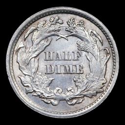 ***Auction Highlight*** 1872-p Seated Liberty Half Dime 1/2 10c Graded ms65+ By SEGS (fc)