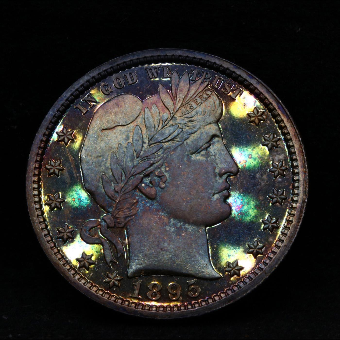 Proof ***Auction Highlight*** 1895 NEAR TOP POP! Barber Quarter 25c Graded pr68+ cam By SEGS (fc)