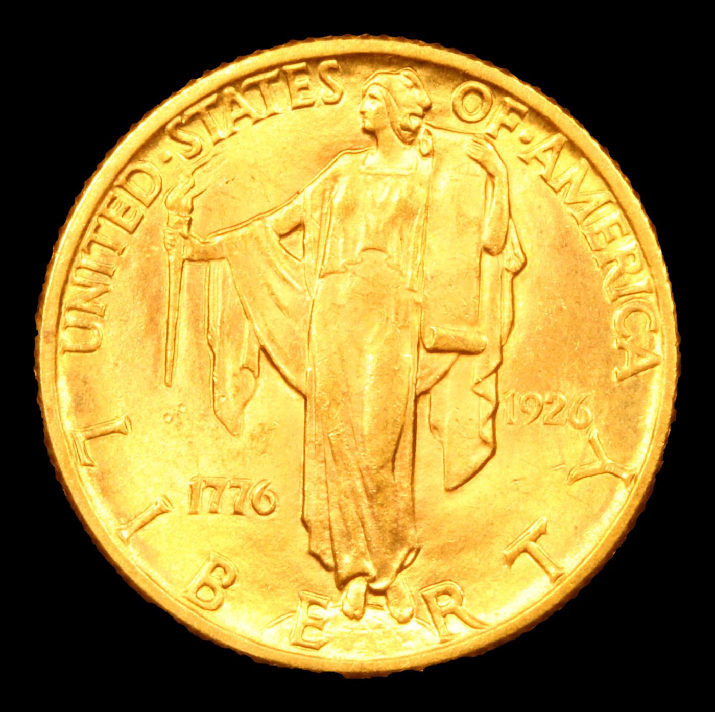 ***Auction Highlight*** 1926 Sesqui Gold Commem $2 1/2 Graded ms66 By SEGS (fc)
