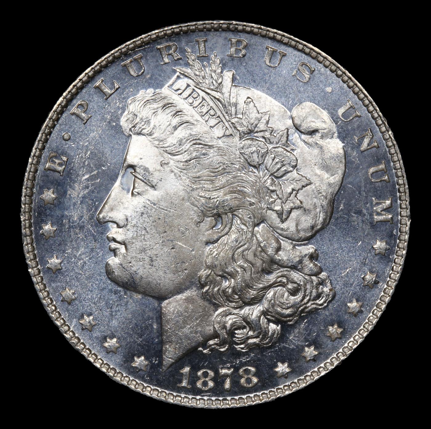 ***Auction Highlight*** 1878-p 7tf vam 84 I3 R4 Morgan Dollar $1 Graded ms63 DMPL By SEGS (fc)