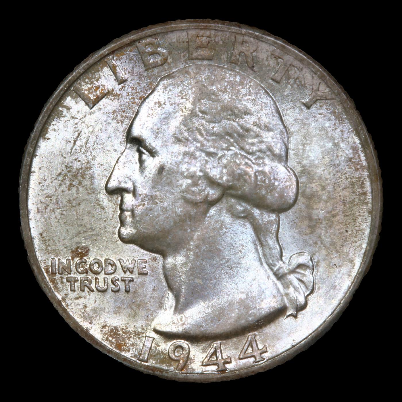 1944-d Washington Quarter 25c Grades GEM+ Unc