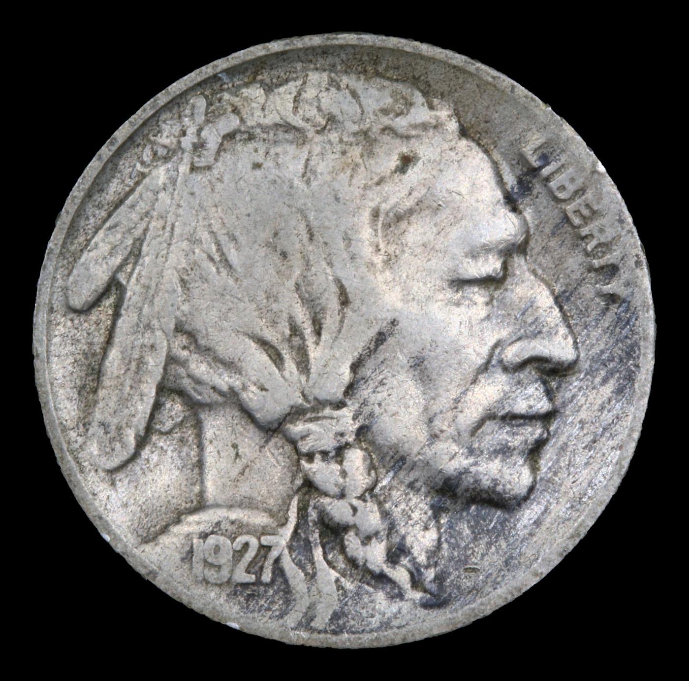 1927-s Buffalo Nickel 5c Grades vf++