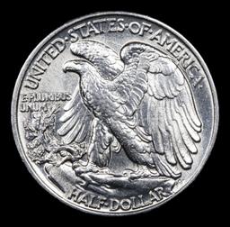 1943-p Walking Liberty Half Dollar 50c Grades Choice Unc