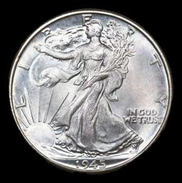 ***Auction Highlight*** 1945-p Walking Liberty Half Dollar 50c Graded ms67 By SEGS (fc)