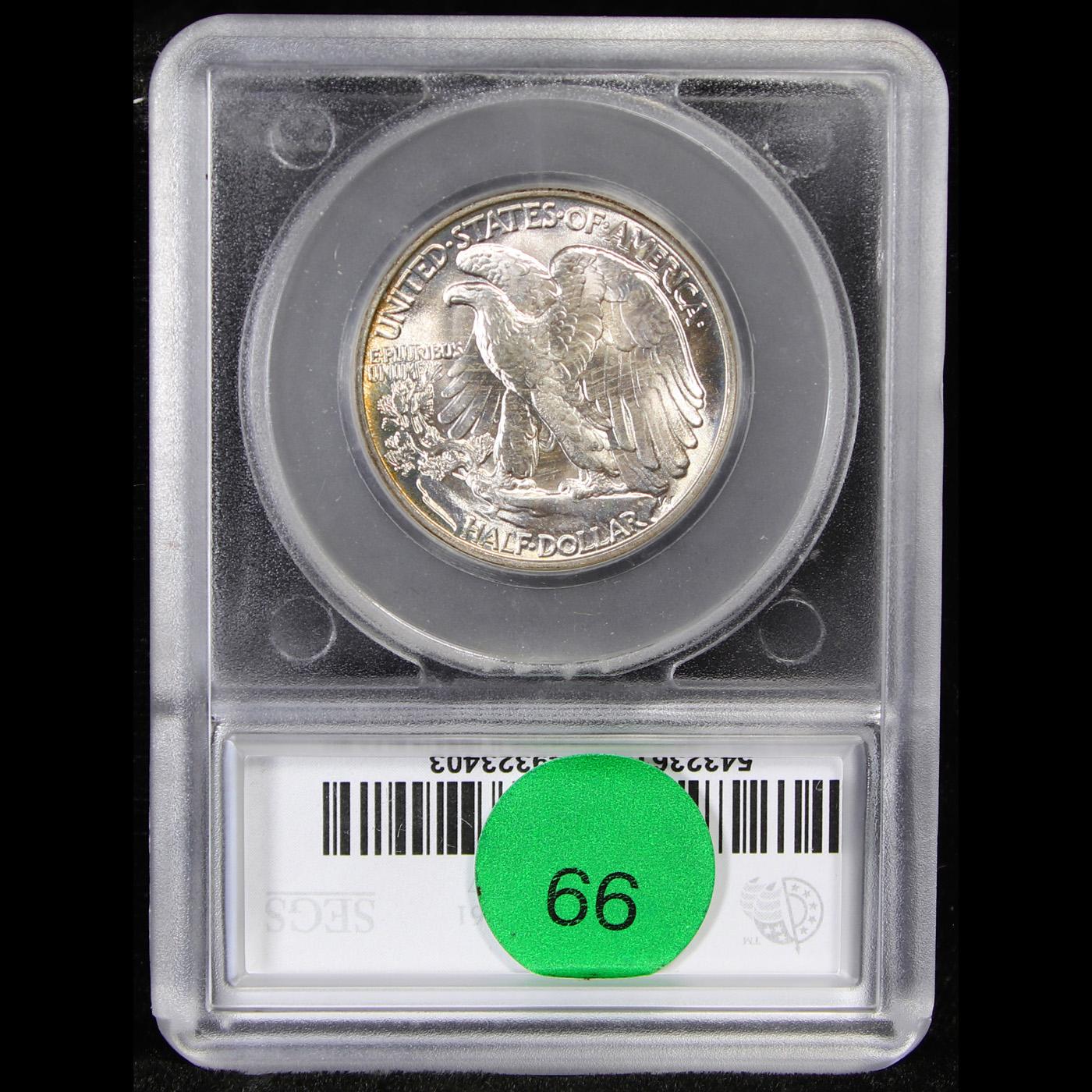 ***Auction Highlight*** 1945-p Walking Liberty Half Dollar 50c Graded ms67 By SEGS (fc)