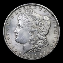***Auction Highlight*** 1891-p Morgan Dollar $1 Graded Choice+ Unc By USCG (fc)