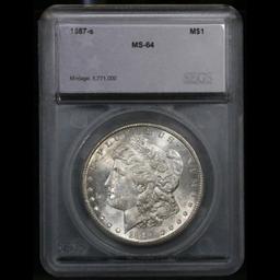 ***Auction Highlight*** 1887-s Morgan Dollar $1 Graded ms64 By SEGS (fc)