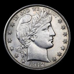 ***Auction Highlight*** 1912-p Barber Half Dollars 50c Graded GEM+ Unc By USCG (fc)