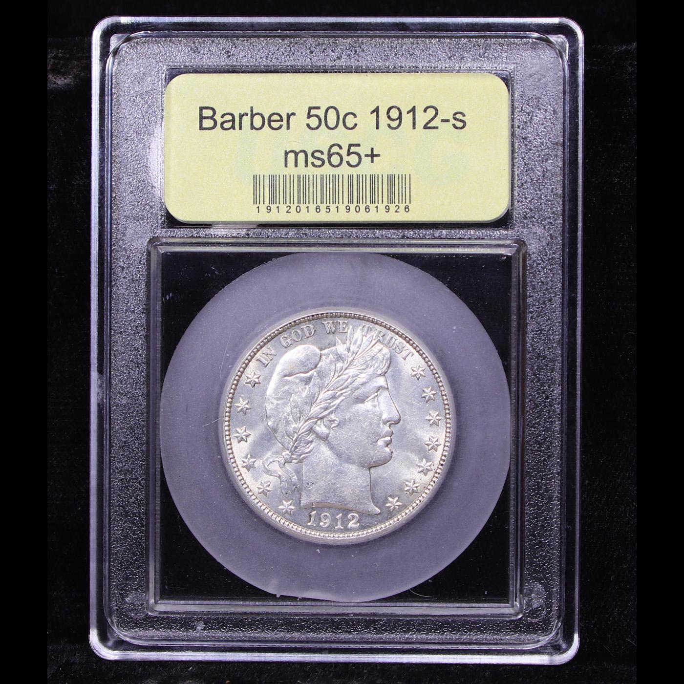 ***Auction Highlight*** 1912-p Barber Half Dollars 50c Graded GEM+ Unc By USCG (fc)
