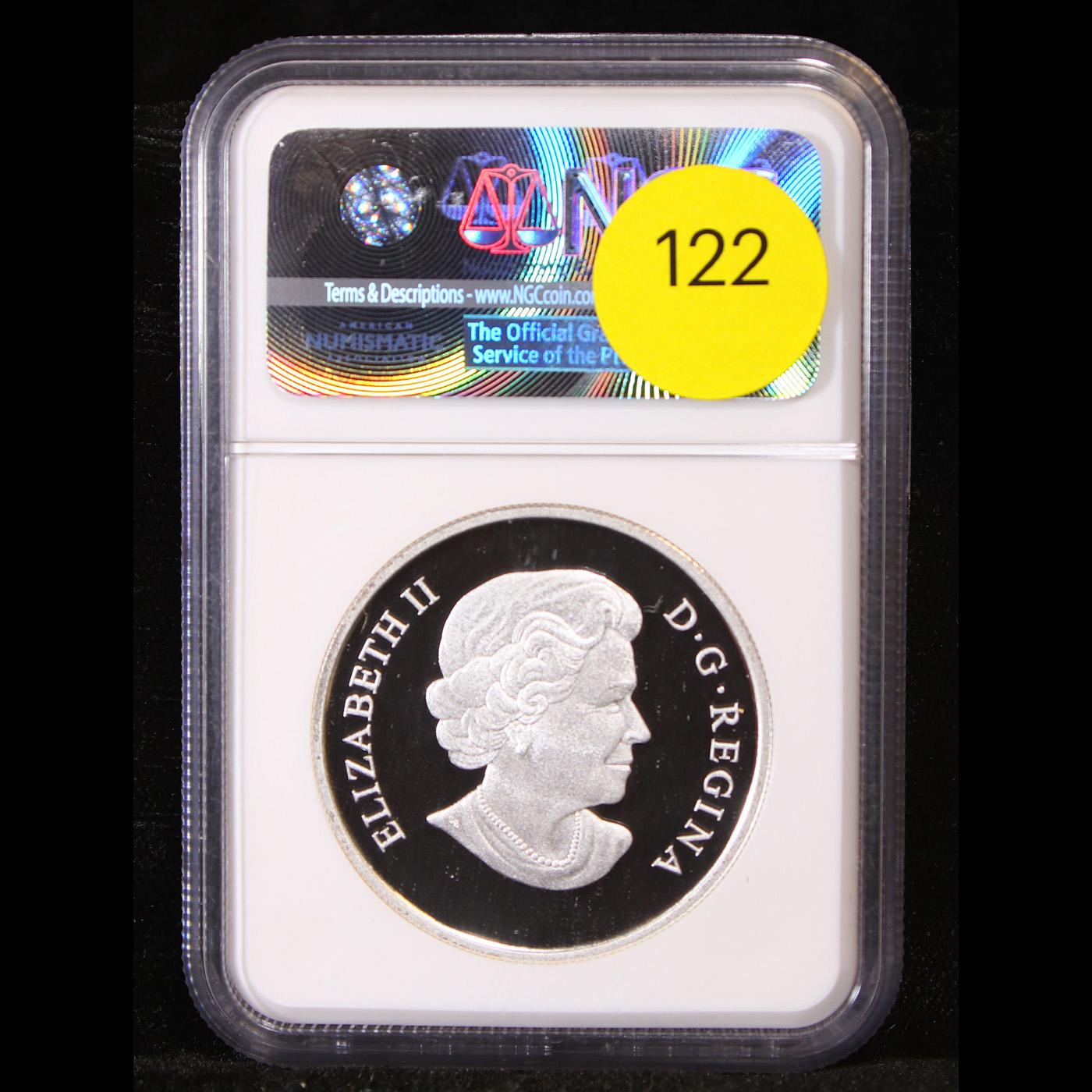 Proof ***Auction Highlight*** NGC 2011 Canada Tulip W/ Ladybug Murano Glass Color 20 Graded pr70 DCA